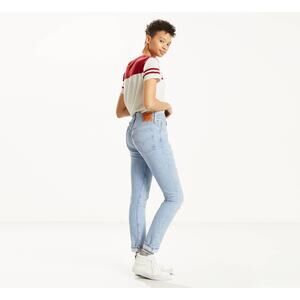 Levi's 501 S Women's Italian Selvedge Denim Skinny Blue Jeans Light Wash 27 X 28